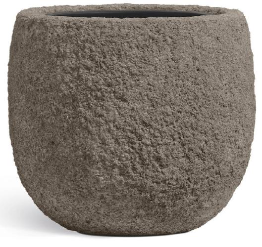 Кашпо TREEZ Effectory - Terra - Чаша classic - Серый беж, д-55 см