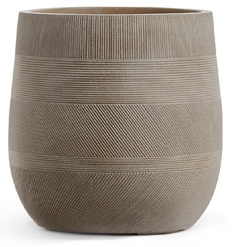 Кашпо TREEZ ERGO Graphics Округлая чаша Капучино в-43 см, д-43 см