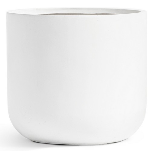 Кашпо TREEZ ERGO Just Цилиндр Белый камень д-30 см, в-27 см