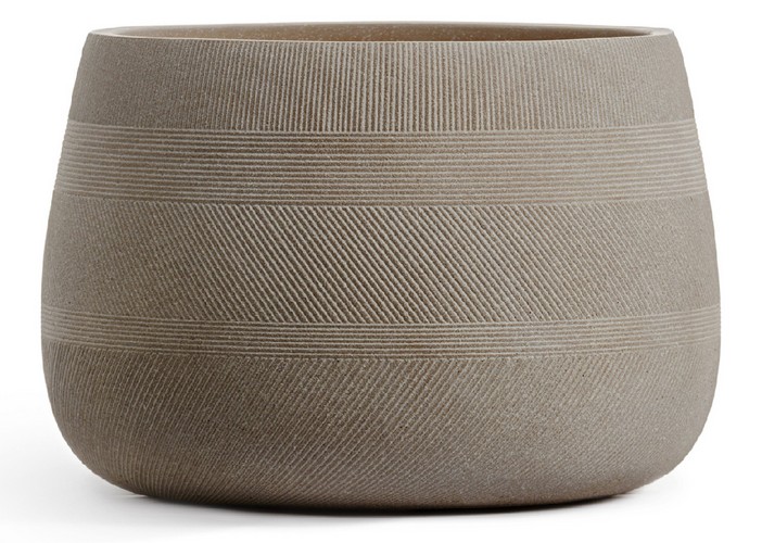 Кашпо TREEZ ERGO Graphics Низкая чаша Капучино в-29 см, д-42 см