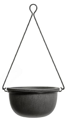 Кашпо TREEZ Effectory Beton Полусфера подвесная