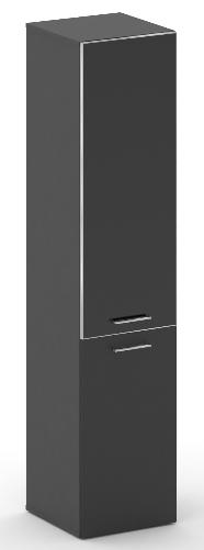 Шкаф узкий высокий левый CRU.SU-101 (L) white