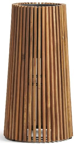 Кашпо TREEZ Effectory - Timberline - Высокий перевёрнутый конус - Тёмное дерево