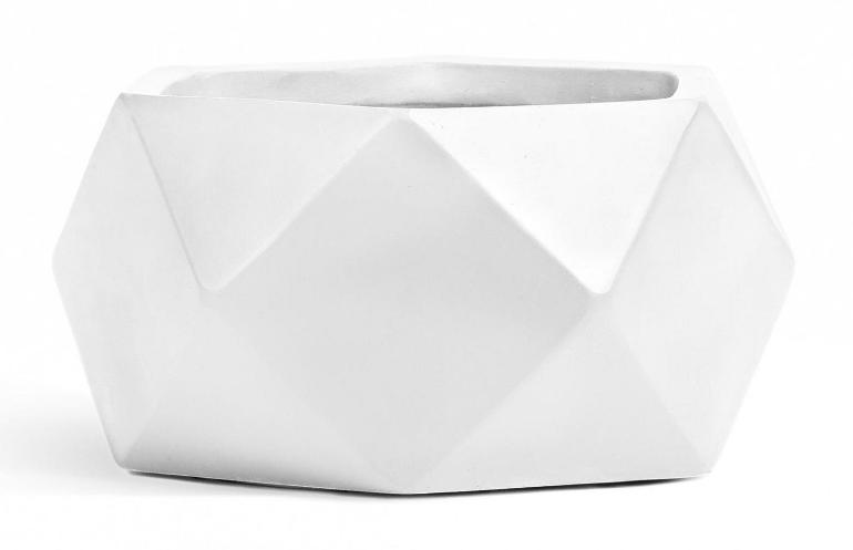 Кашпо серия Rombo Низкая чаша-многогранник