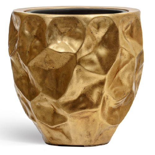 Кашпо TREEZ Effectory Metal Округлая чаша Design Сrumple