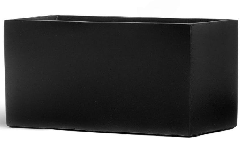 Кашпо TREEZ Effectory Black Низкий прямоугольник Антрацит