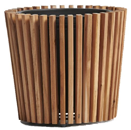 Кашпо TREEZ Effectory - Timberline - Конус - Тёмное дерево
