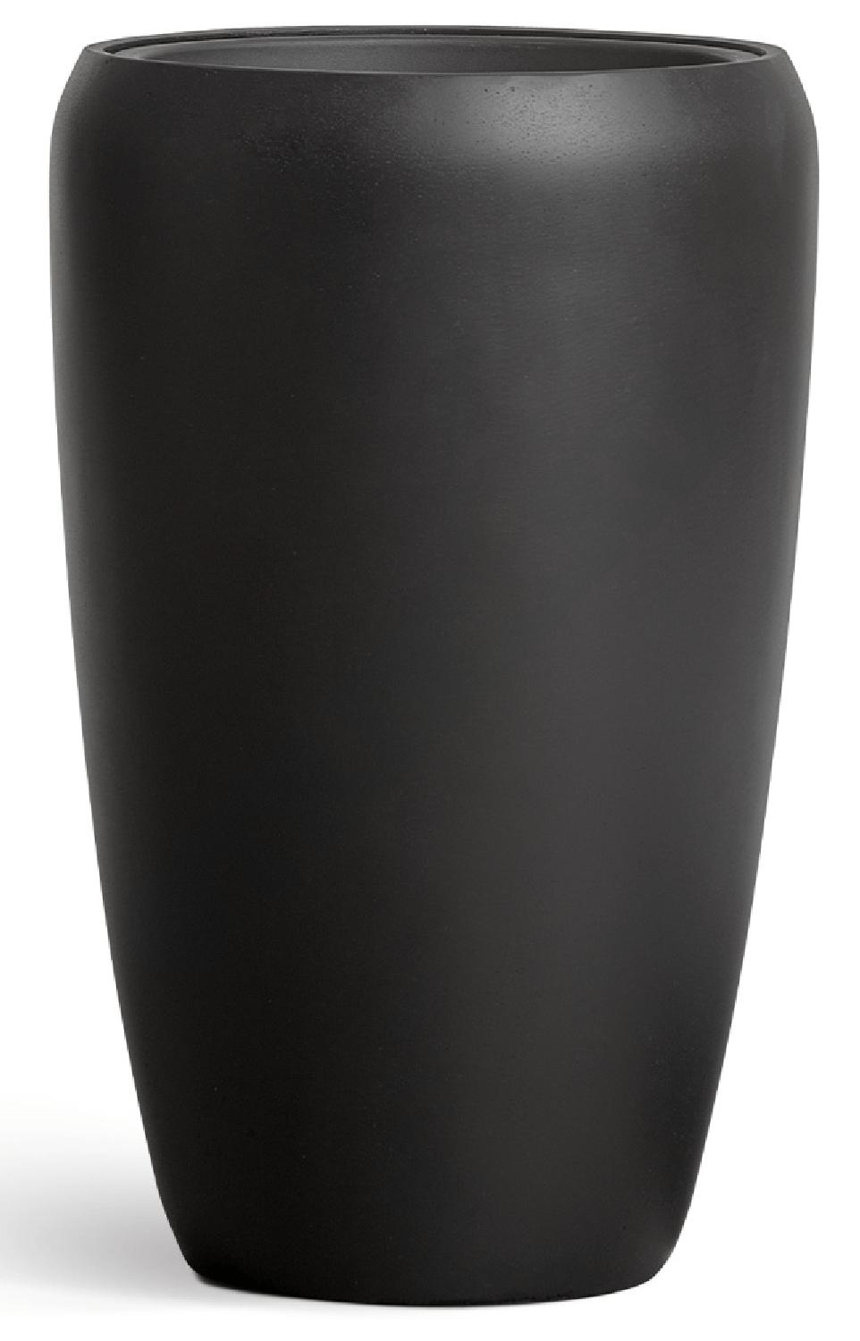 Кашпо TREEZ Effectory Black Stone Высокий округлый конус