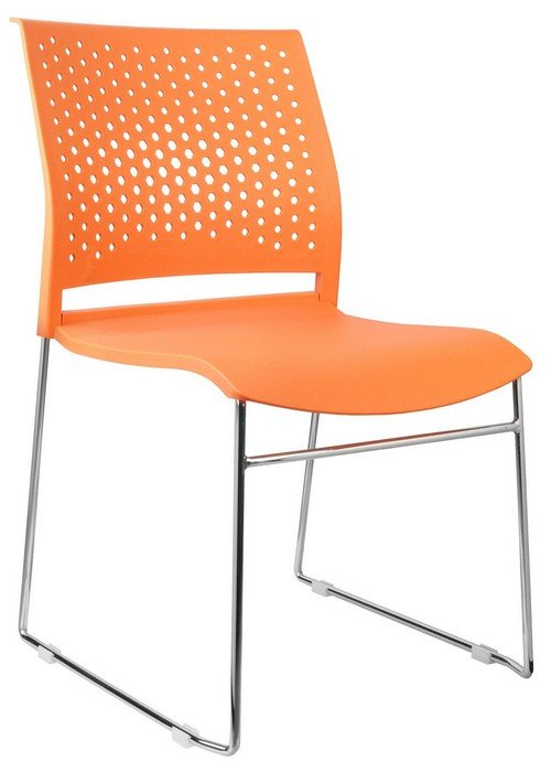 Конференц кресло Riva Chair D918-Ора-Пла, цвет Оранжевый, обивка Пластик