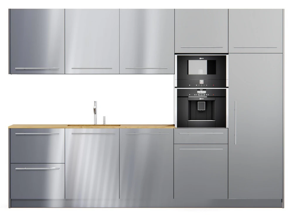 Офисная кухня AWELT PREMIUM с двумя колоннами для встраиваемой техники