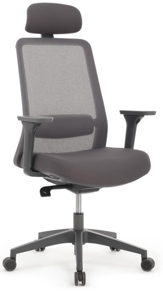 Офисное кресло WORK W-218C-С-Т, цвет Серый, обивка Ткань