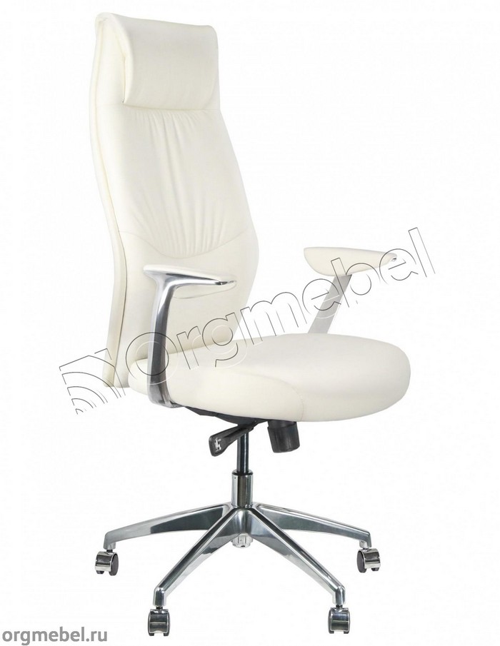 Кресло руководителя RIVA CHAIR A9184-БЭ-ИК, цвет Белый, экокожа, обивка Искусственная кожа