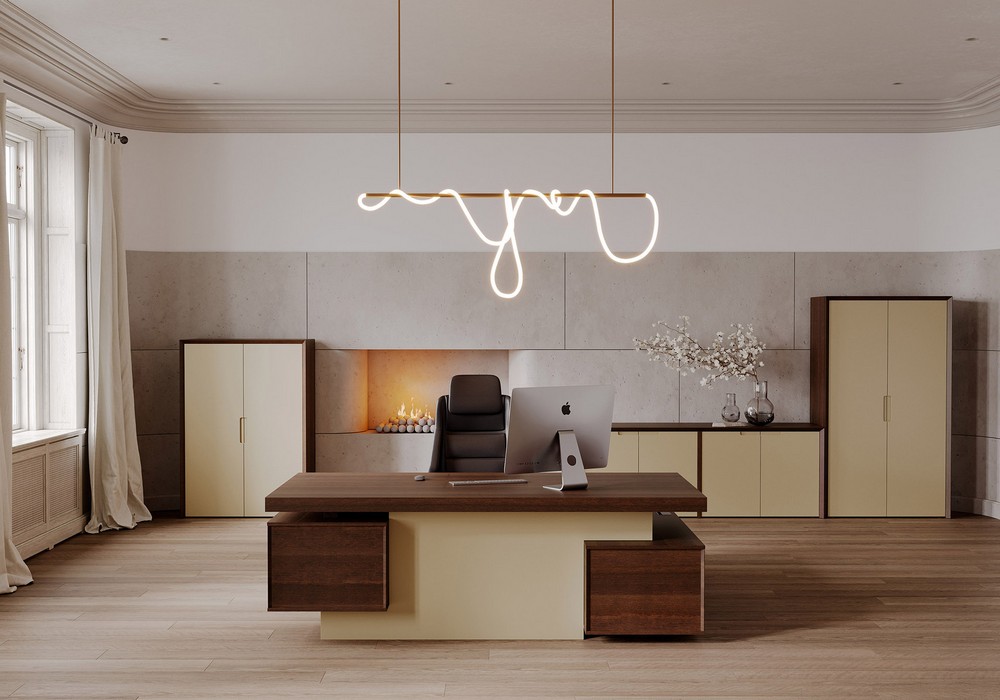 Оттенок 'Дуб капучино' в кабинете Concept