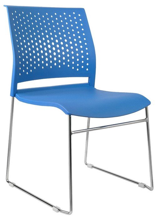 Конференц кресло Riva Chair D918-Син-Пла, цвет Синий, обивка Пластик