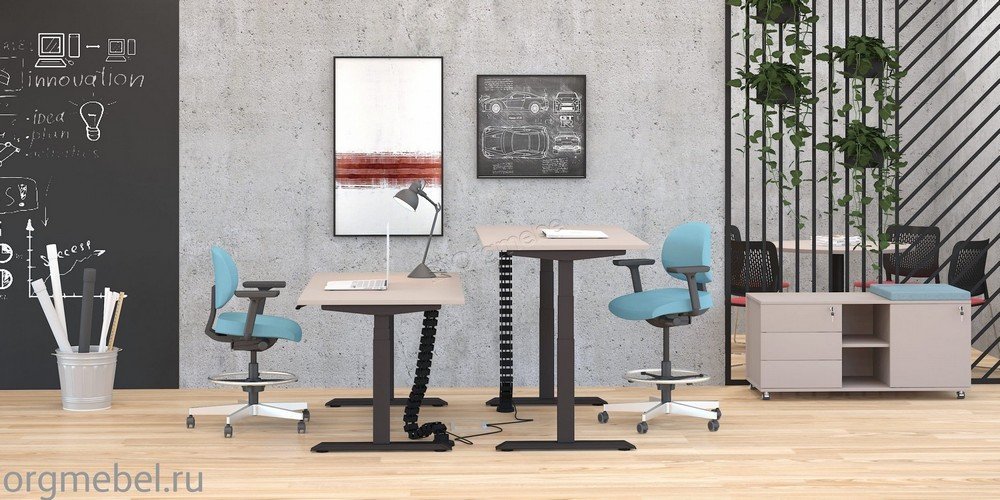 Столы для работы стоя-сидя Motum Plus с регулируемой высотой